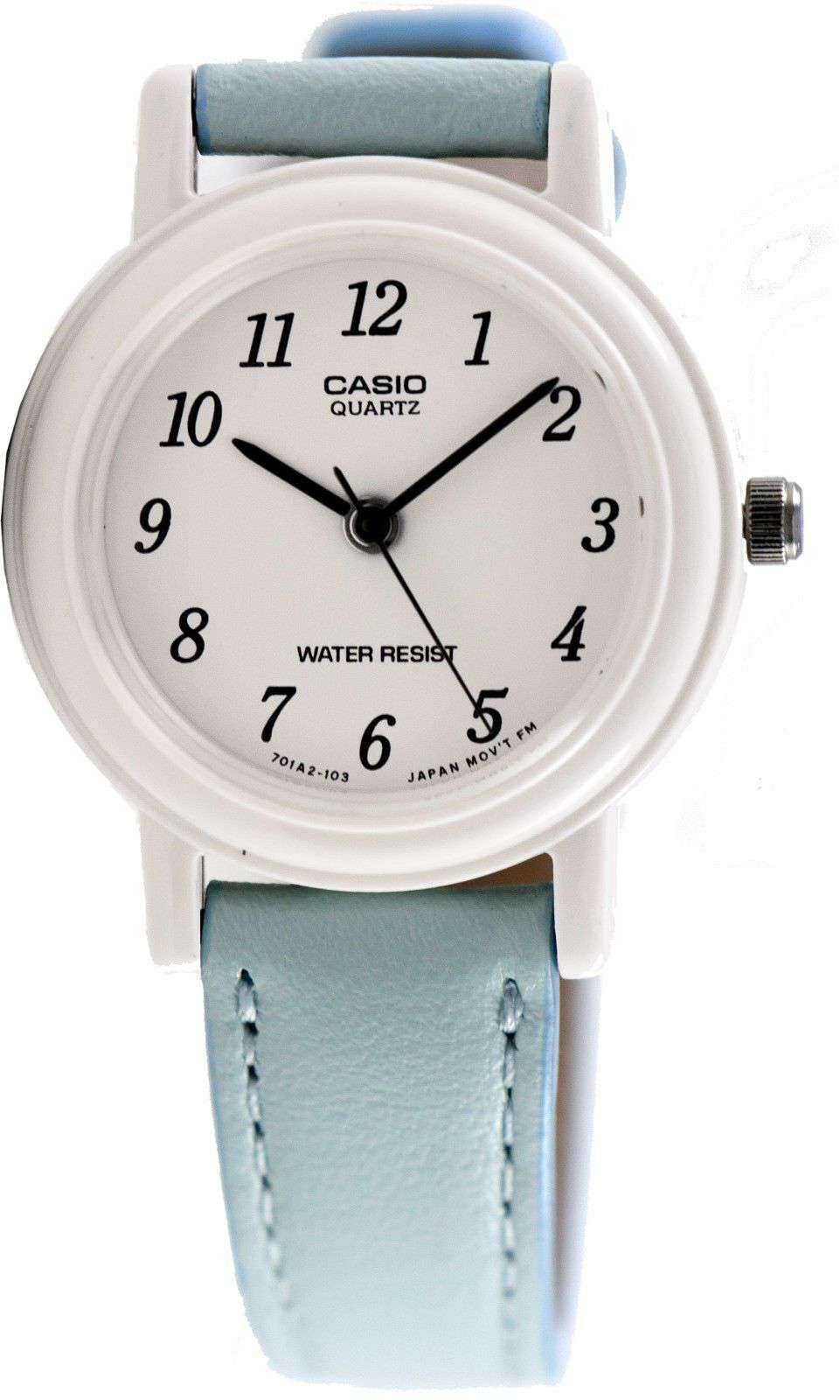 Casio LQ-139L-2B Blue Leather Strap Watch for Women-Watch Portal Philippines