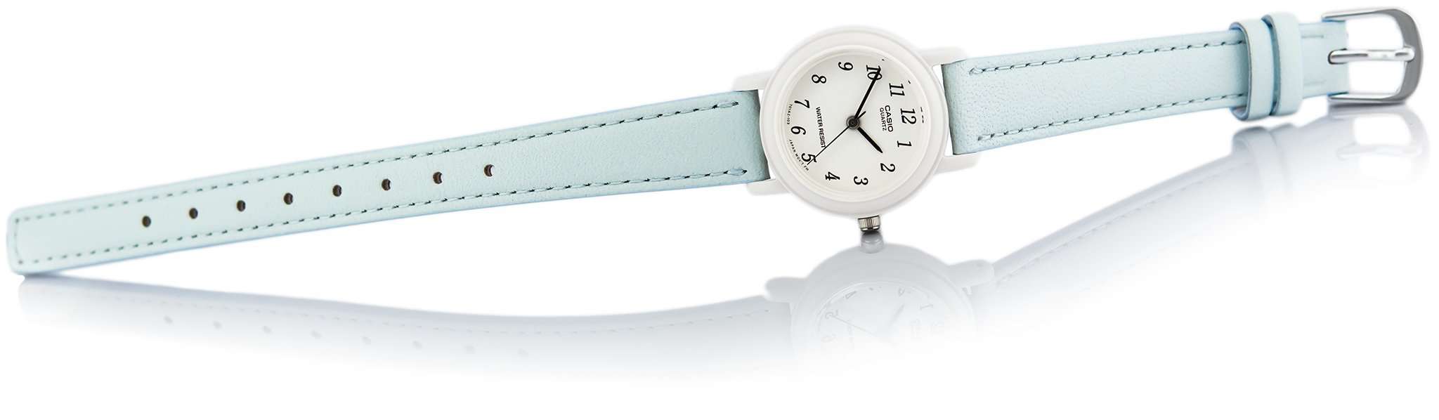 Casio LQ-139L-2B Blue Leather Strap Watch for Women-Watch Portal Philippines