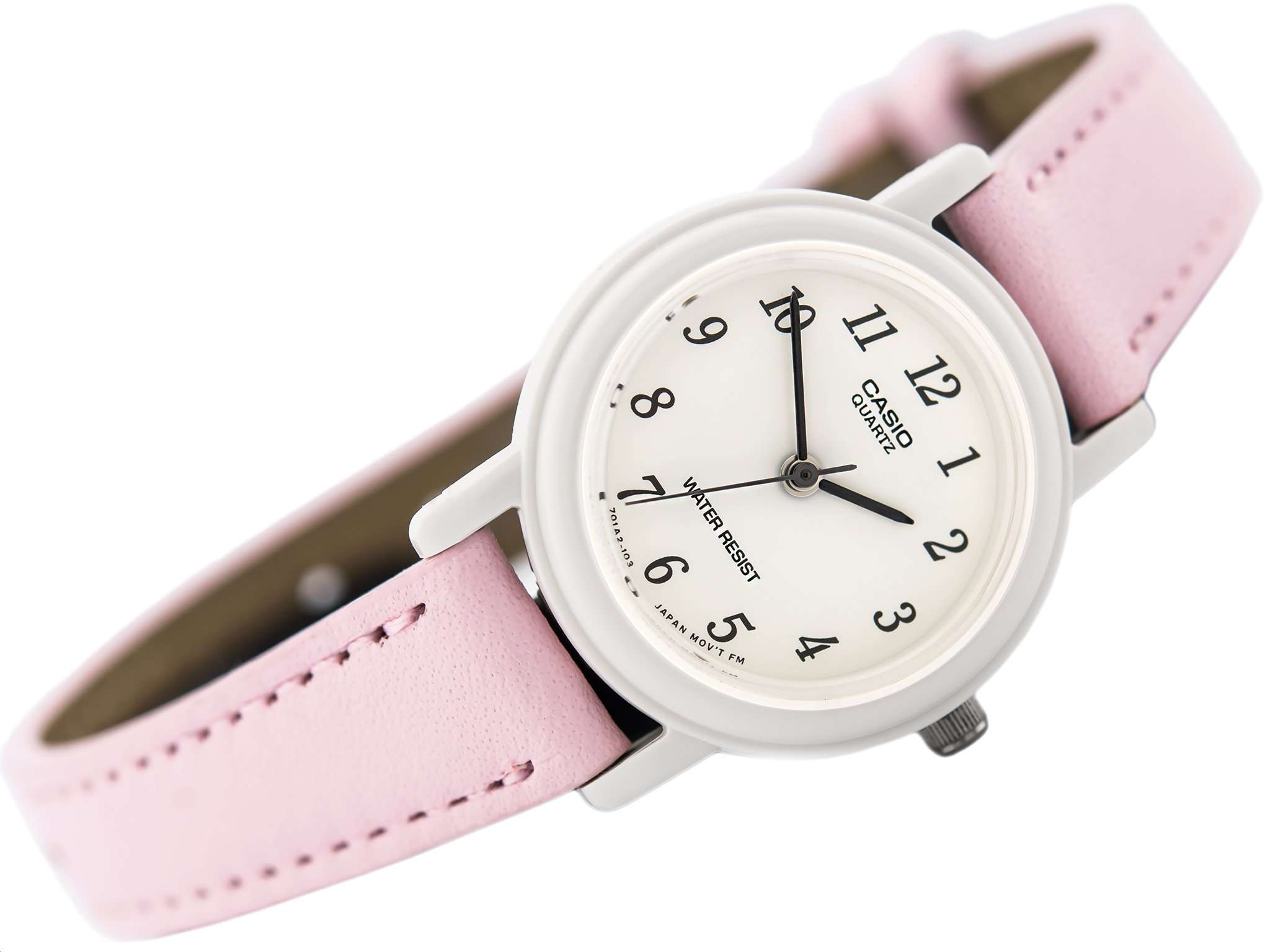 Casio LQ-139L-4B1 Pink Leather Strap Women's Watch-Watch Portal Philippines
