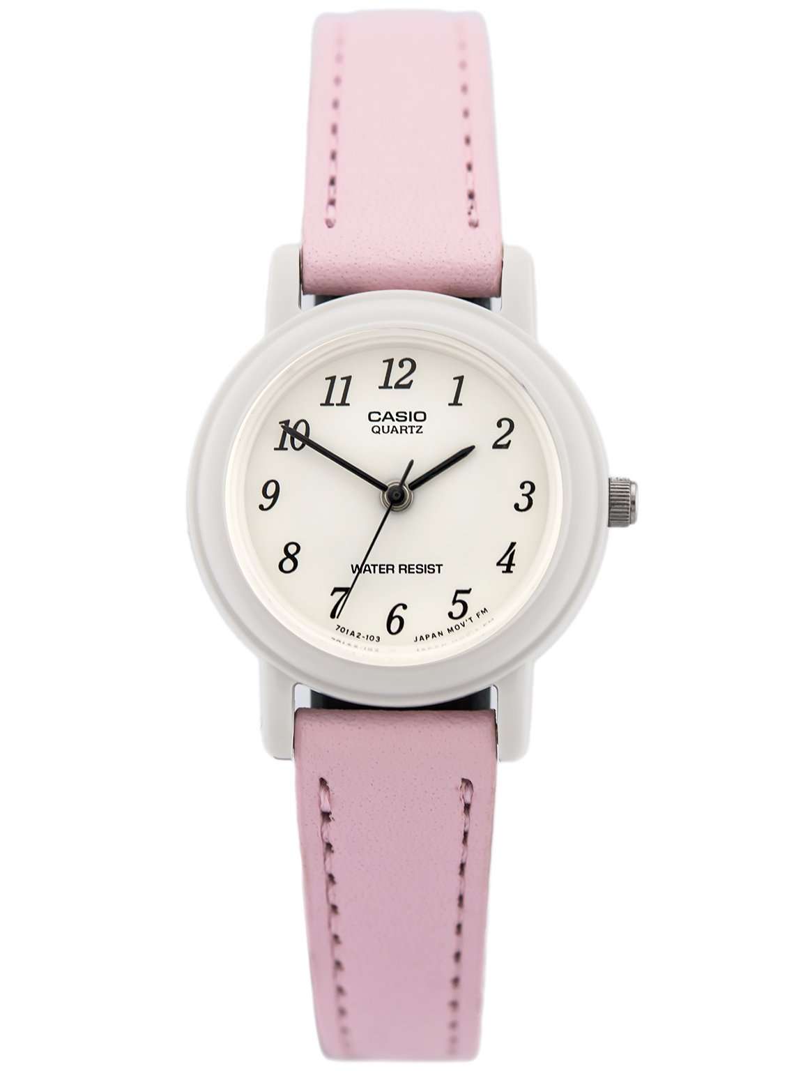 Casio LQ-139L-4B1 Pink Leather Strap Women's Watch-Watch Portal Philippines