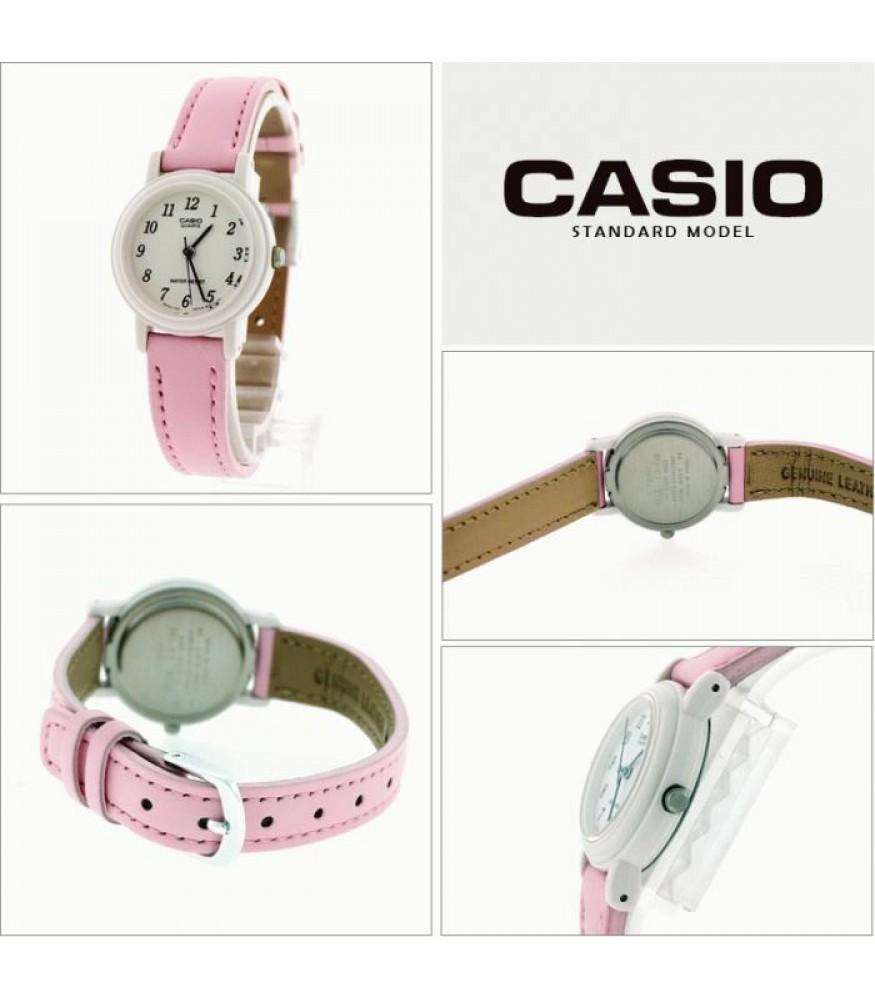 Casio LQ-139L-4B1 Pink Leather Strap Women's Watch-Watch Portal Philippines
