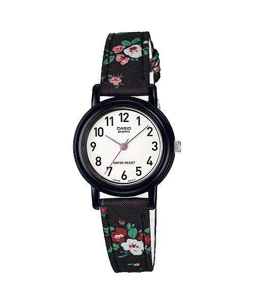 Casio LQ-139LB-1B2 Floral Leather Strap Watch for Women-Watch Portal Philippines