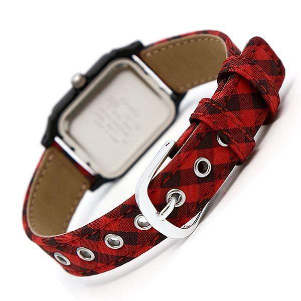 Casio LQ-142LB-4ADF Red Leather Strap Watch for Women-Watch Portal Philippines