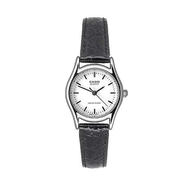 Casio LTP-1094E-7ARDF Black Leather Strap Watch for Women-Watch Portal Philippines