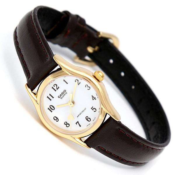 Casio LTP-1094Q-7B5RDF Black Leather Watch for Women-Watch Portal Philippines