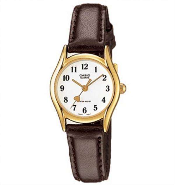 Casio LTP-1094Q-7B5RDF Black Leather Watch for Women-Watch Portal Philippines