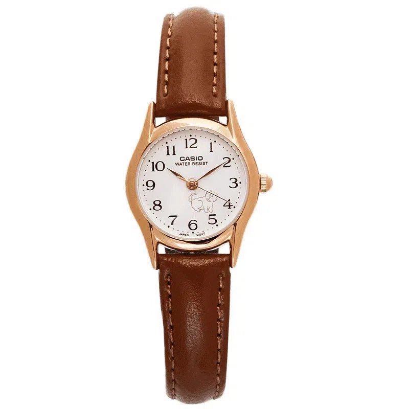 Casio LTP-1094Q-7B7RDF Brown Leather Strap Watch for Women-Watch Portal Philippines