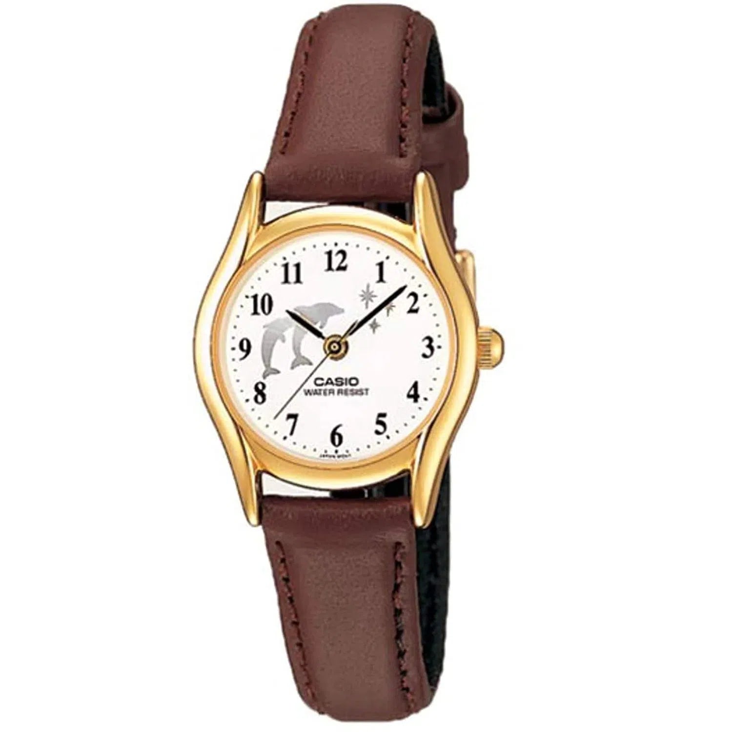 Casio LTP-1094Q-7B9RDF Brown Leather Watch for Women-Watch Portal Philippines