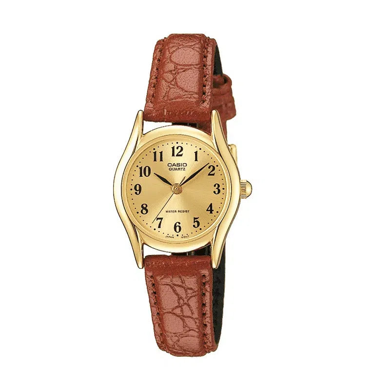 Casio LTP-1094Q-9BRDF Brown Leather Strap Watch for Women-Watch Portal Philippines