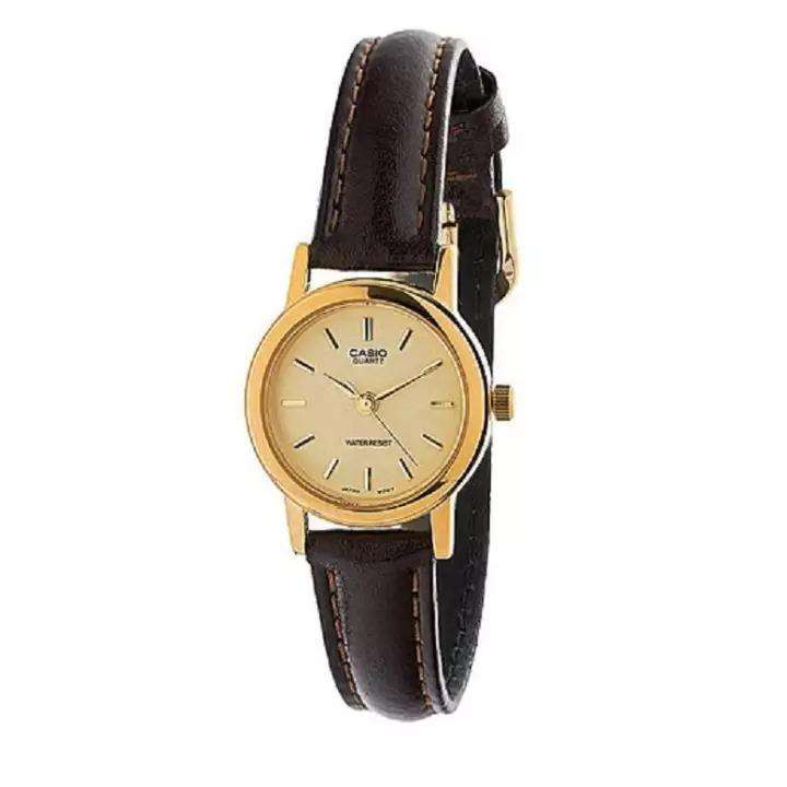 Casio LTP 1095Q 9AD Brown Leather Strap Watch for Women