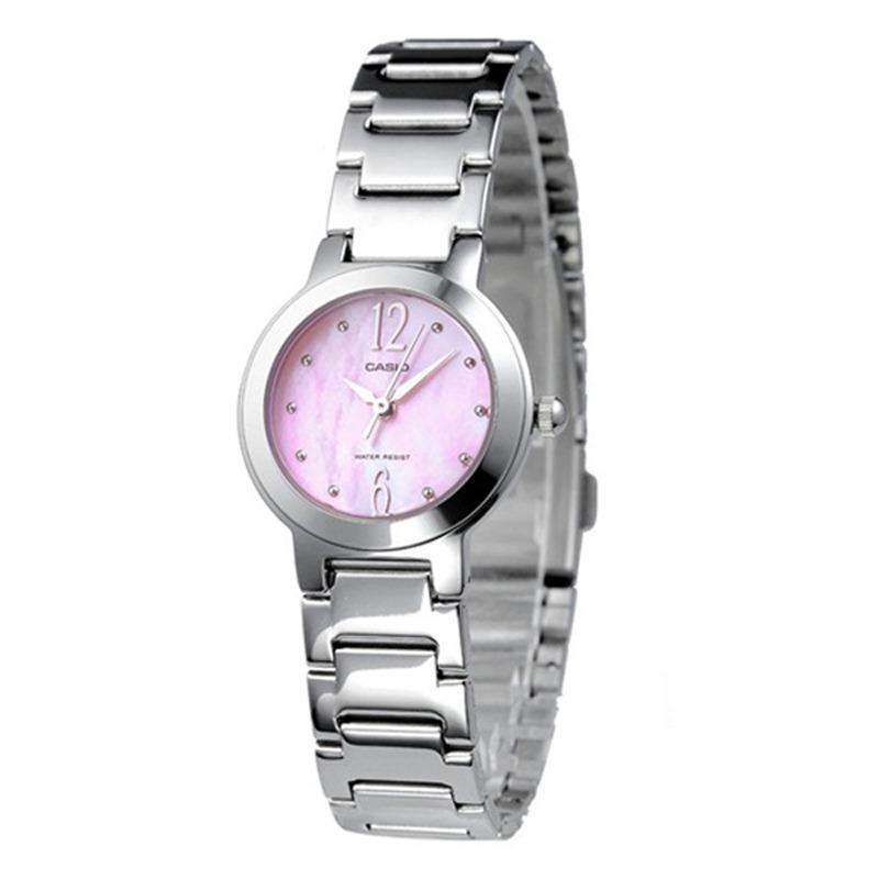 Casio LTP-1191A-4A1 Silver/Pink Stainless Steel Watch for Women-Watch Portal Philippines