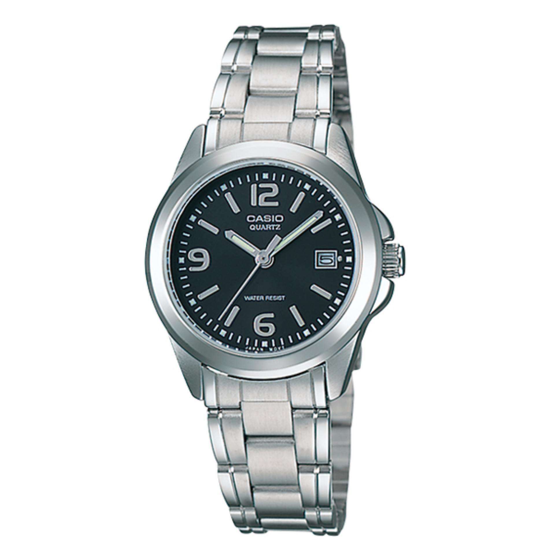 Casio LTP-1215A-1ADF Silver Stainless Steel Strap Watch for Women-Watch Portal Philippines