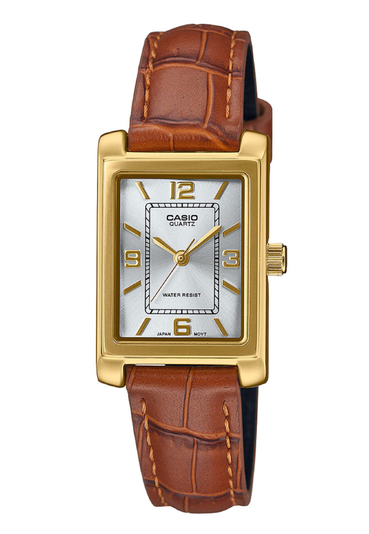 Casio LTP-1234GLL-7A Analog Leather Strap Watch for Women-Watch Portal Philippines