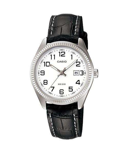 Casio LTP-1302L-7BVDF Black Leather Strap Watch for Women-Watch Portal Philippines