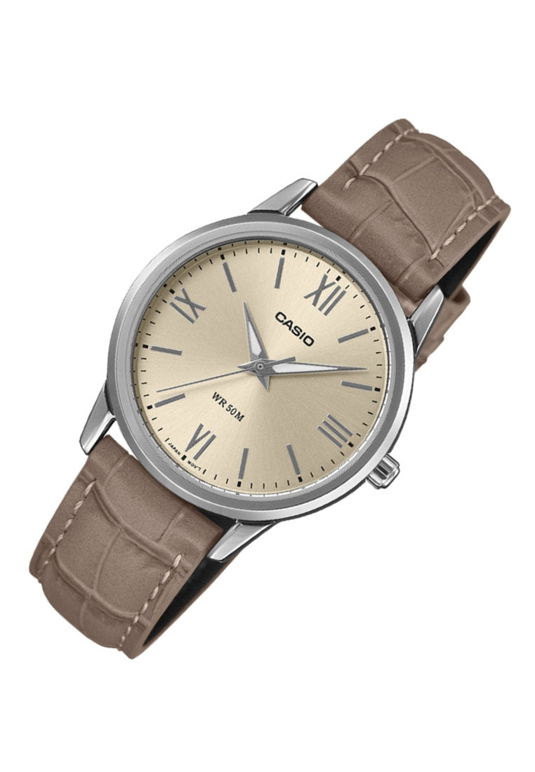 Casio LTP-1303LL-7A Analog Leather Strap Watch for Women-Watch Portal Philippines