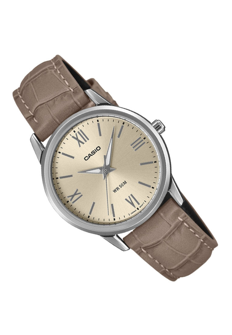 Casio LTP-1303LL-7A Analog Leather Strap Watch for Women-Watch Portal Philippines