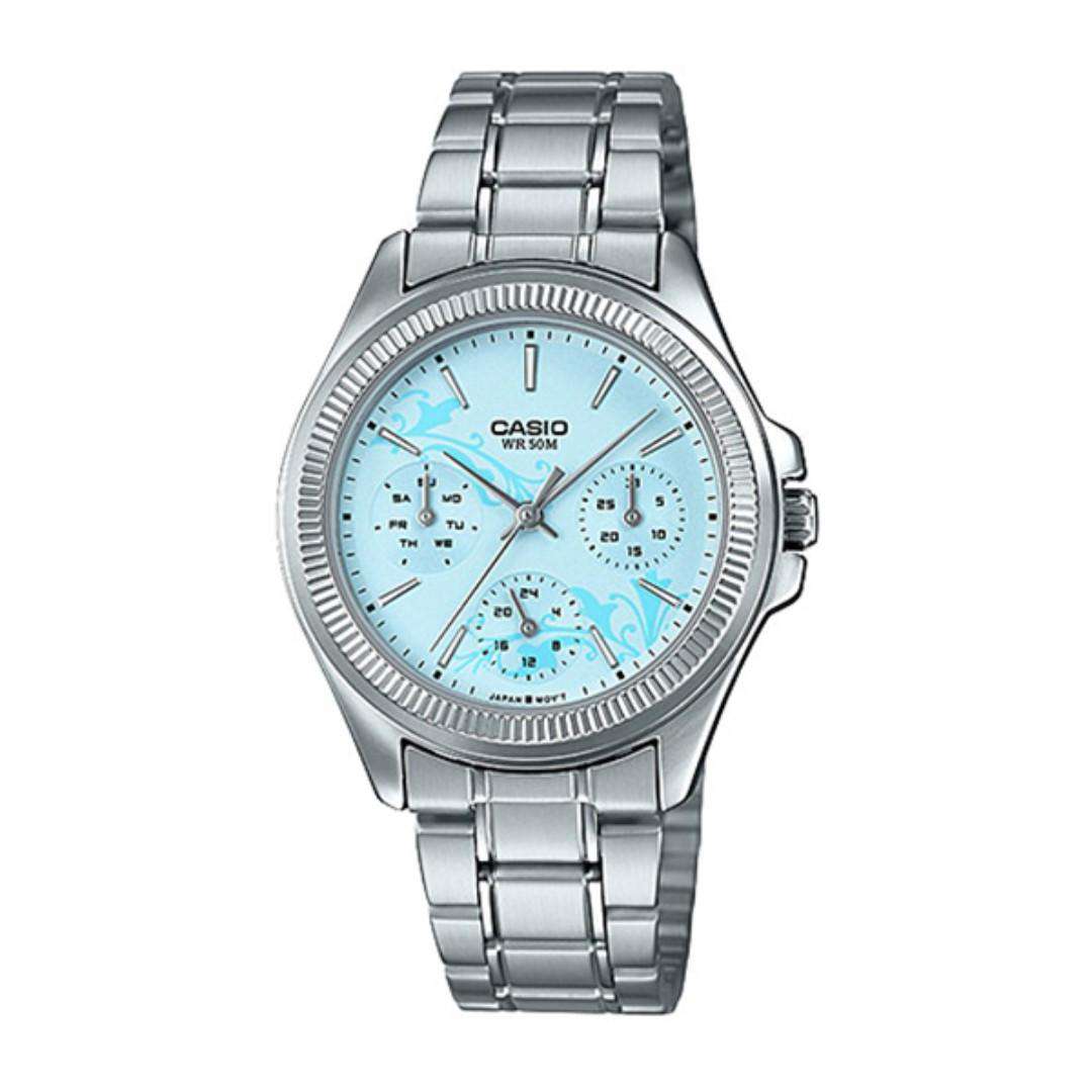 Casio LTP-2088D-2A2 Silver Stainless Watch for Women-Watch Portal Philippines