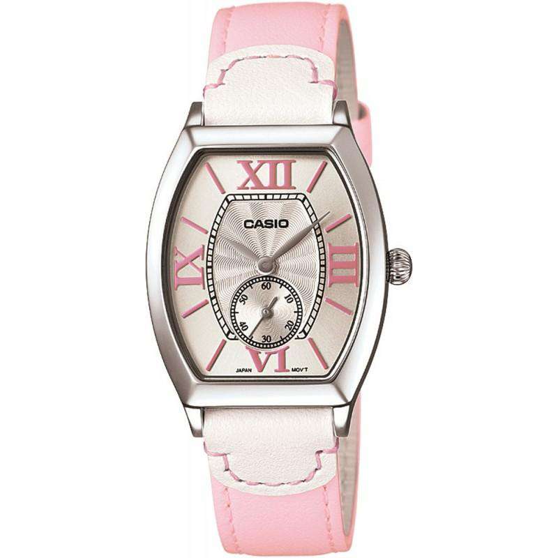 Casio LTP-E114L-4A1DF Pink Leather Strap Watch for Women-Watch Portal Philippines