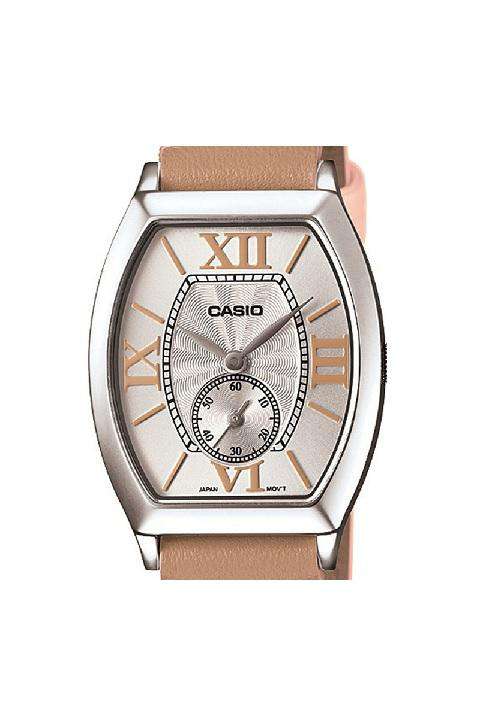 Casio LTP-E114L-4A2DF Light Pink Leather Strap Watch for Women-Watch Portal Philippines