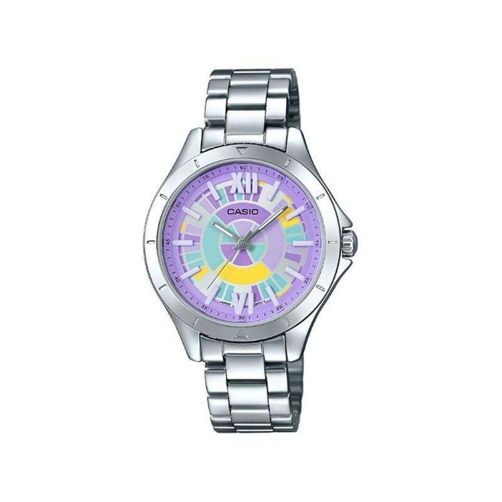 Casio LTP-E129D-6A Silver Stainless Steel Strap Watch for Women-Watch Portal Philippines
