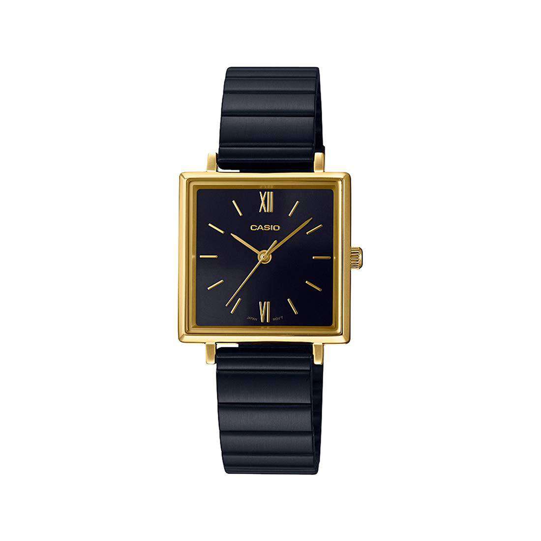 Casio LTP-E155GB-1A Gold and Black Stainless Watch for Women-Watch Portal Philippines