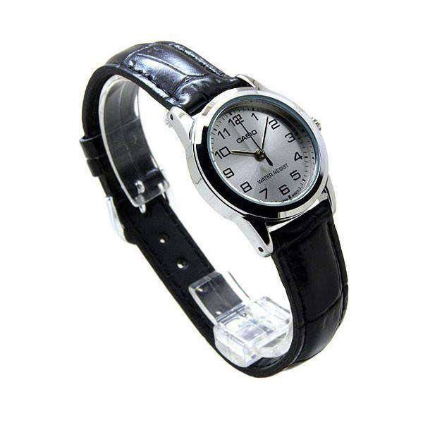 Casio LTP-V001L-7B Black Leather Watch for Women-Watch Portal Philippines