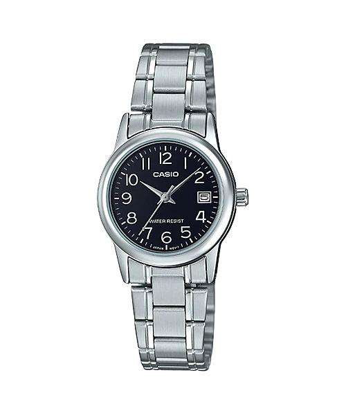 Casio LTP-V002D-1B Silver Stainless Steel Strap Watch for Women-Watch Portal Philippines