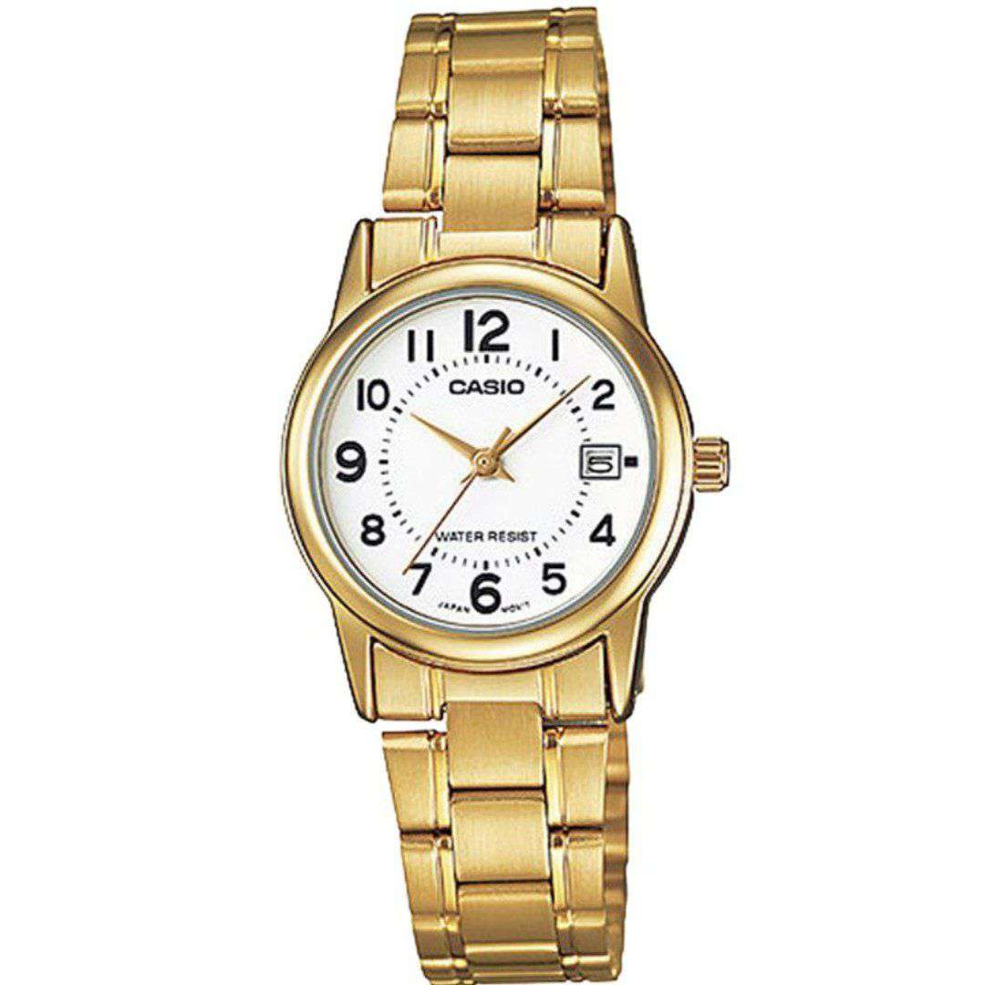 Casio LTP-V002G-7B Gold Stainless Steel Strap Watch for Women-Watch Portal Philippines