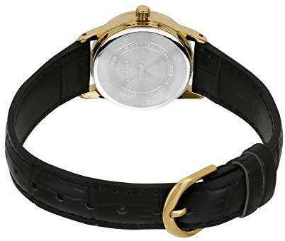 Casio LTP-V002GL-7B Black Leather Strap Watch for Women-Watch Portal Philippines