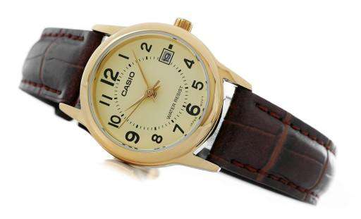 Casio LTP-V002GL-9B Brown Leather Strap Watch for Women-Watch Portal Philippines