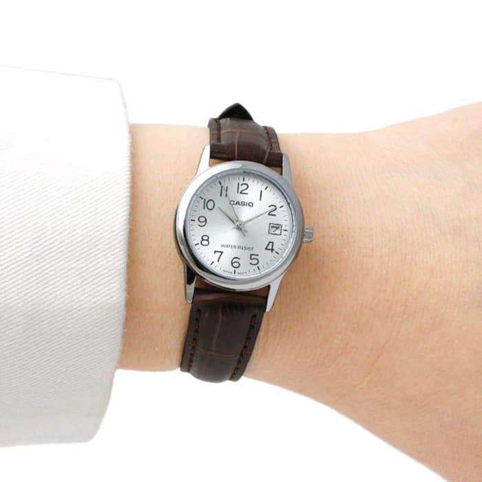 Casio LTP-V002L-7B2 Brown Leather Strap Watch for Women-Watch Portal Philippines