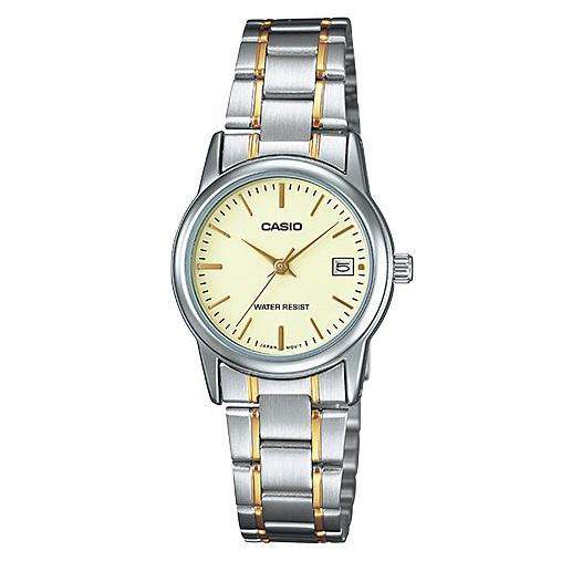 Casio LTP-V002SG-9A Two Tone Stainless Steel Strap Watch for Women-Watch Portal Philippines