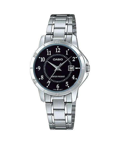Casio LTP-V004D-1B Silver Stainless Steel Strap Watch for Women-Watch Portal Philippines