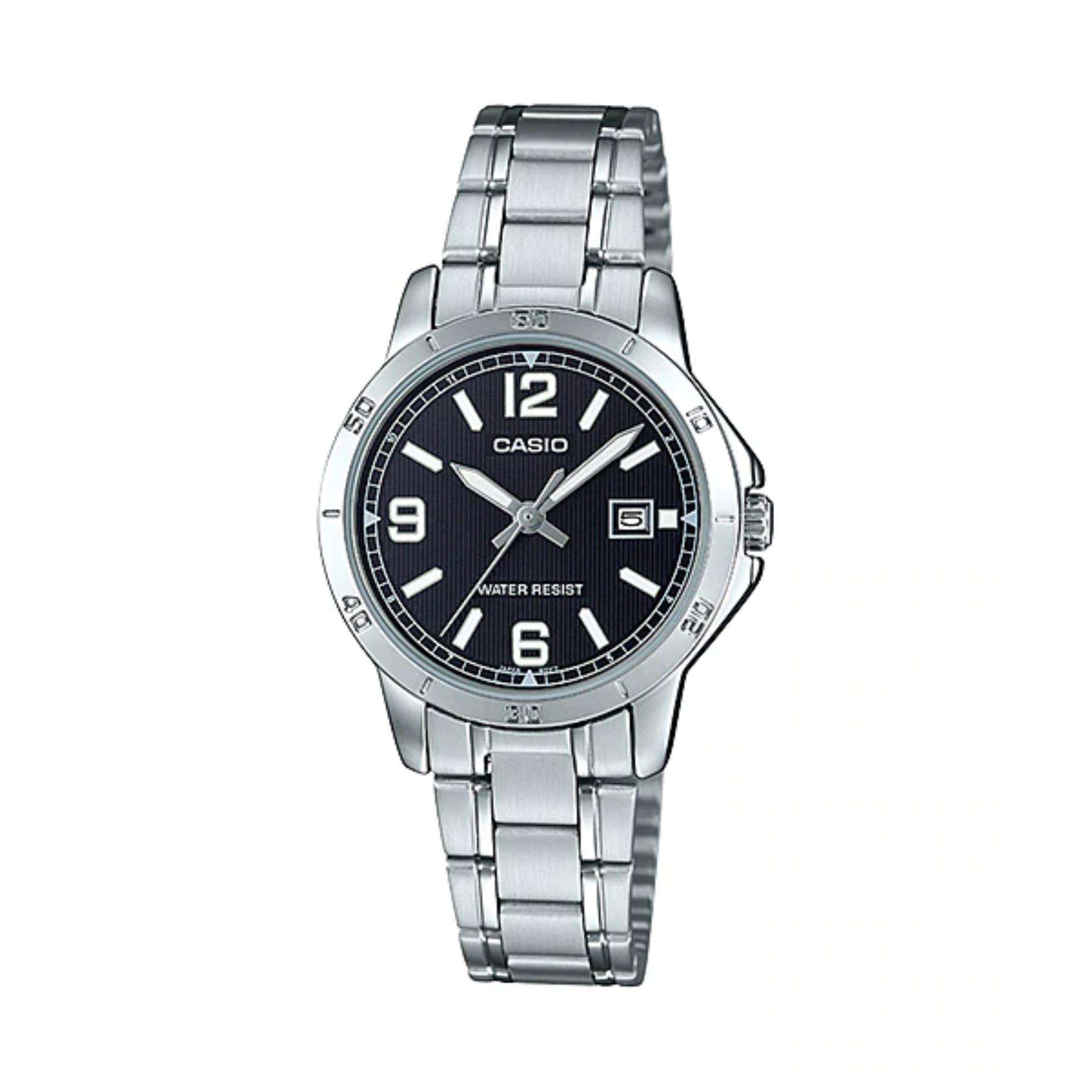 Casio LTP-V004D-1B2 Silver Stainless Watch for Women-Watch Portal Philippines