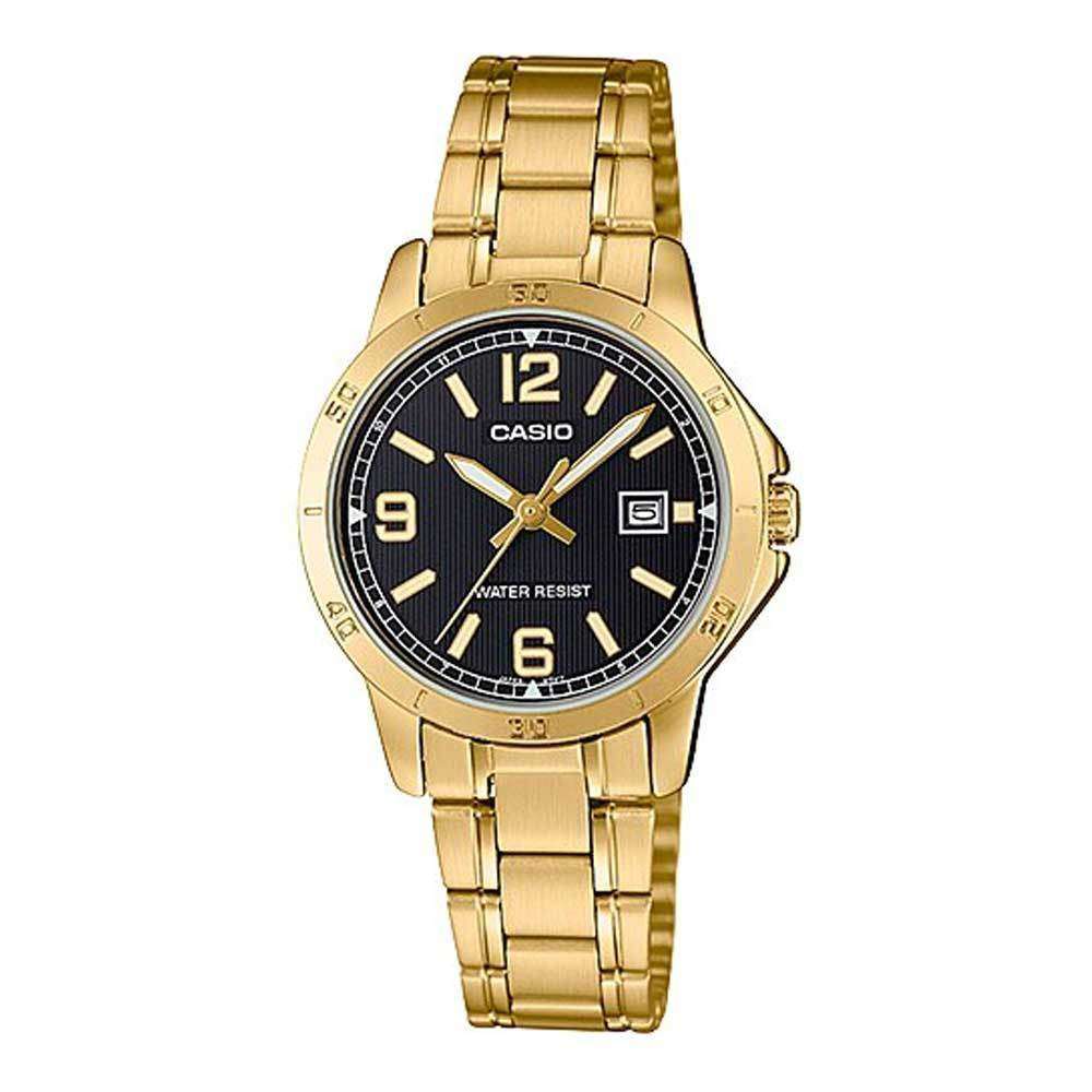 Casio LTP-V004G-1B Gold Stainless Watch for Women-Watch Portal Philippines