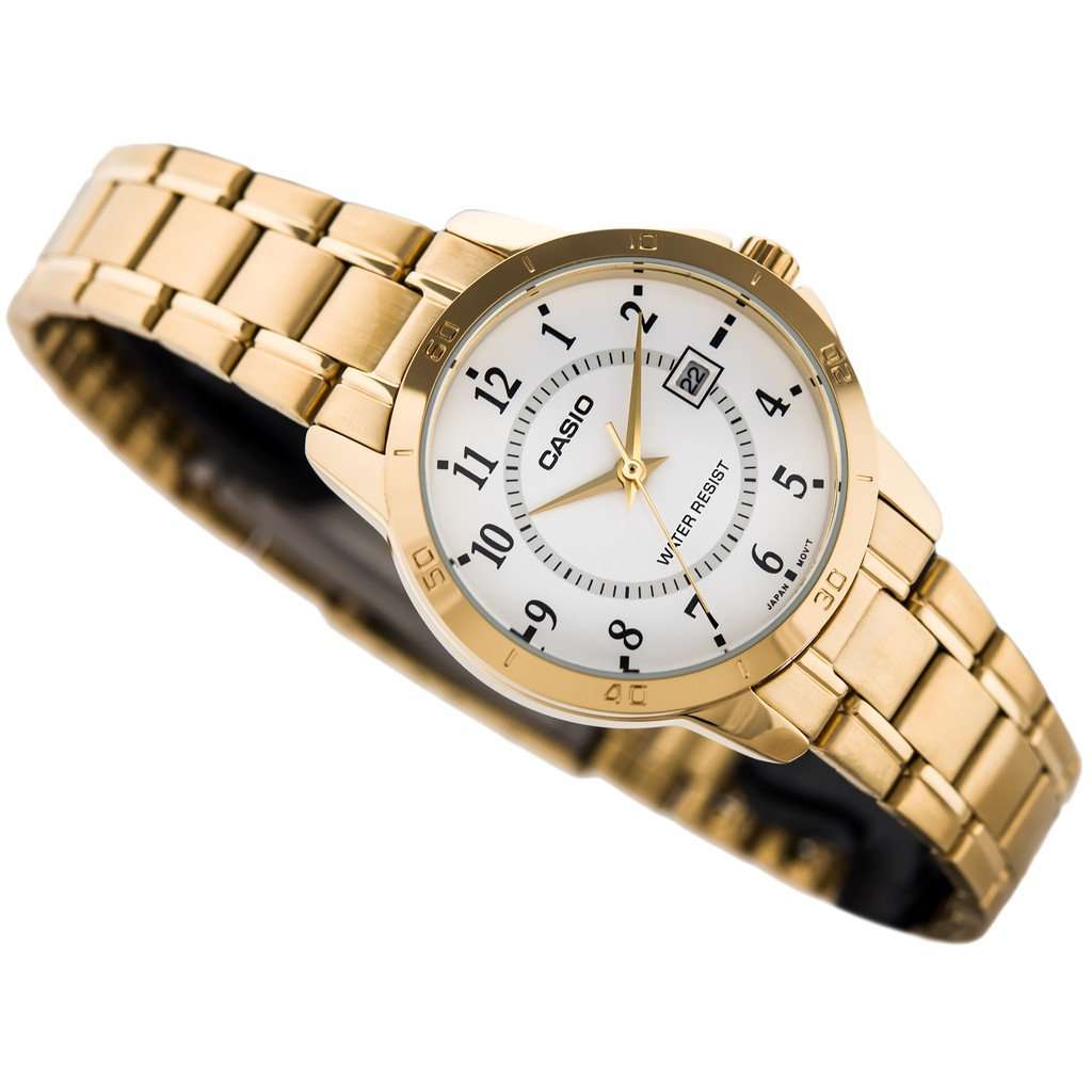 Casio LTP-V004G-7B Gold Stainless Steel Strap Watch for Women-Watch Portal Philippines