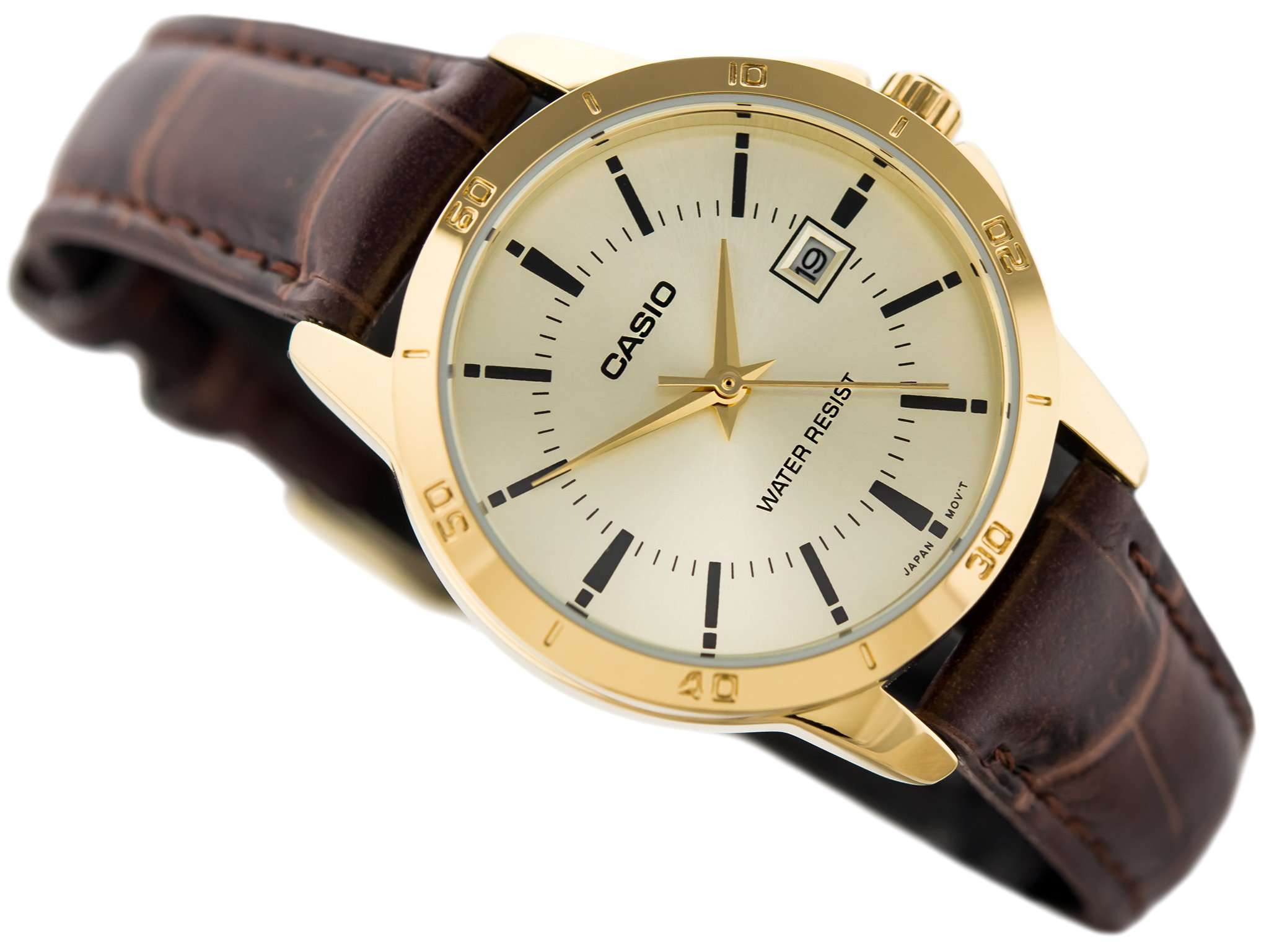 Casio LTP-V004GL-9A Brown Leather Strap Watch for Women-Watch Portal Philippines
