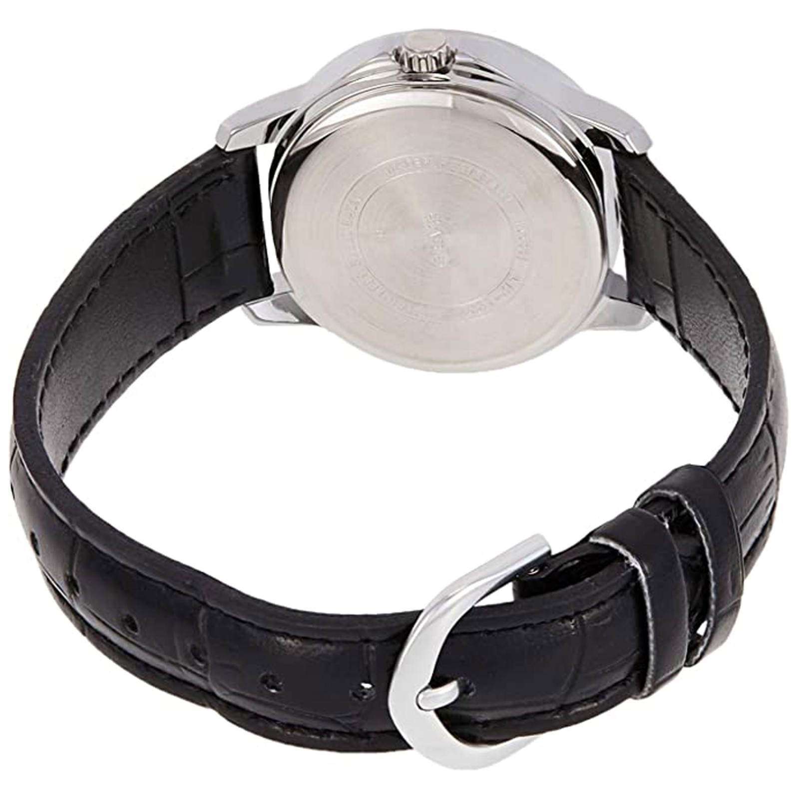 Casio LTP-V004L-1B Black Leather Watch for Women-Watch Portal Philippines