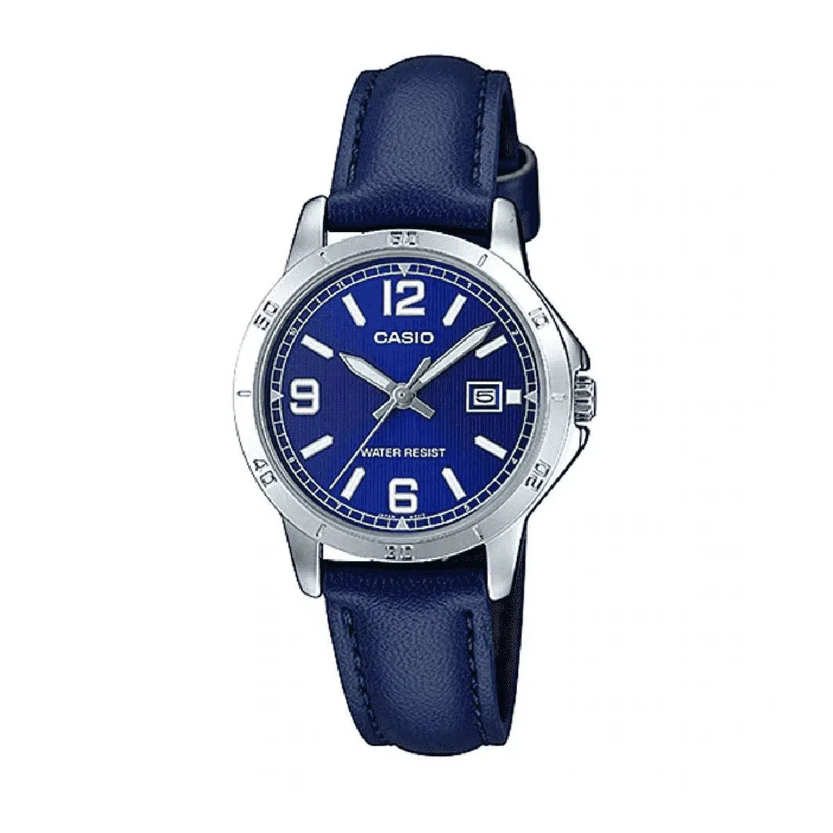 Casio LTP-V004L-2B Blue Leather Watch for Women-Watch Portal Philippines