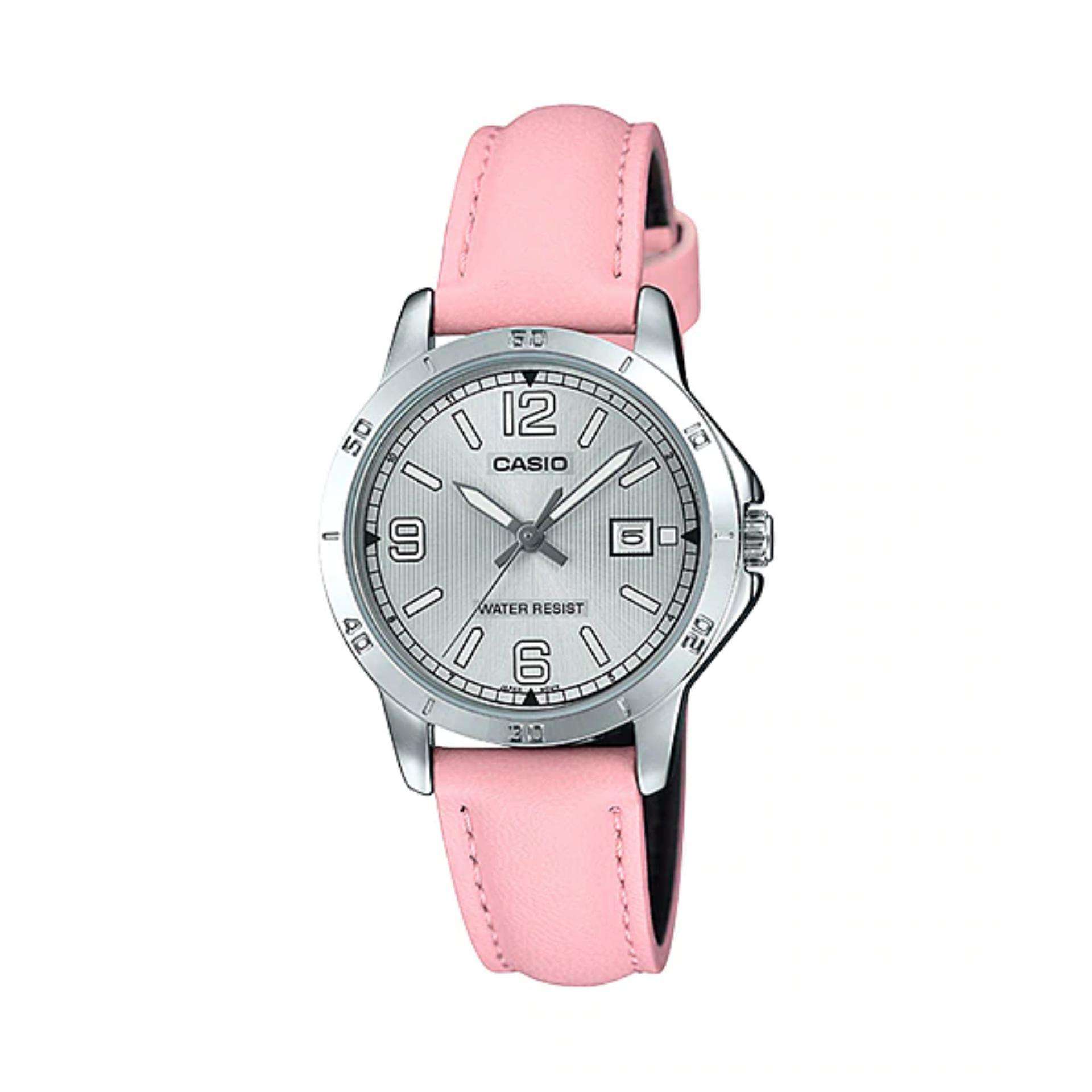 Casio LTP-V004L-4B Pink Leather Watch-Watch Portal Philippines