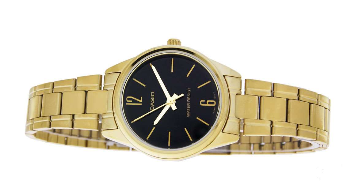 Casio LTP-V005G-1B Gold Stainless Steel Strap Watch for Women-Watch Portal Philippines