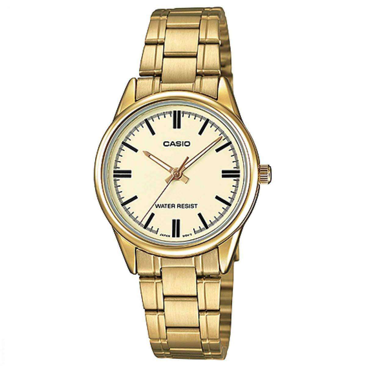 Casio LTP-V005G-9A Gold Stainless Steel Strap Watch for Women-Watch Portal Philippines