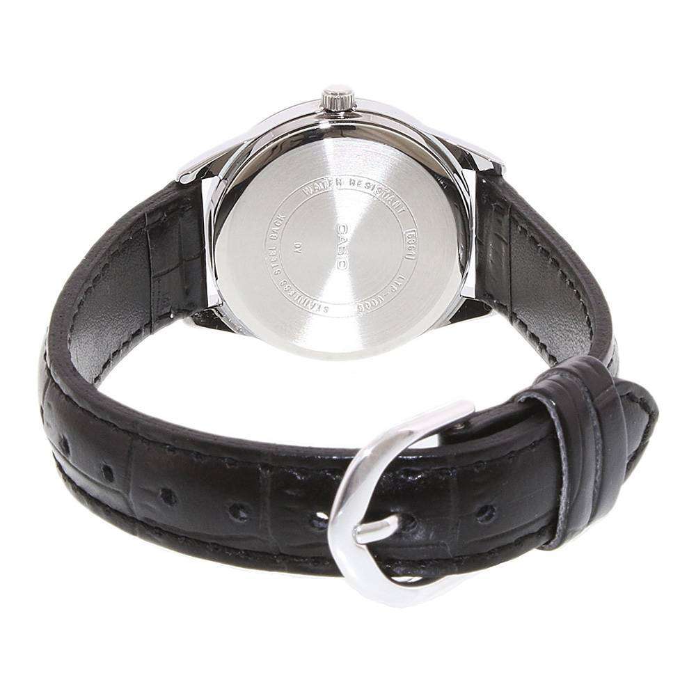 Casio LTP-V005L-1A Black Leather Strap Watch for Women-Watch Portal Philippines