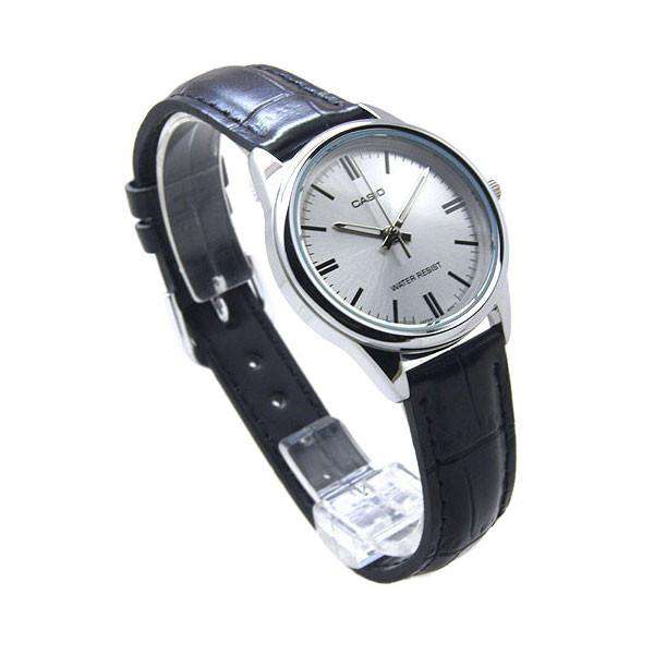 Casio LTP-V005L-7A Black Leather Strap Watch for Women-Watch Portal Philippines
