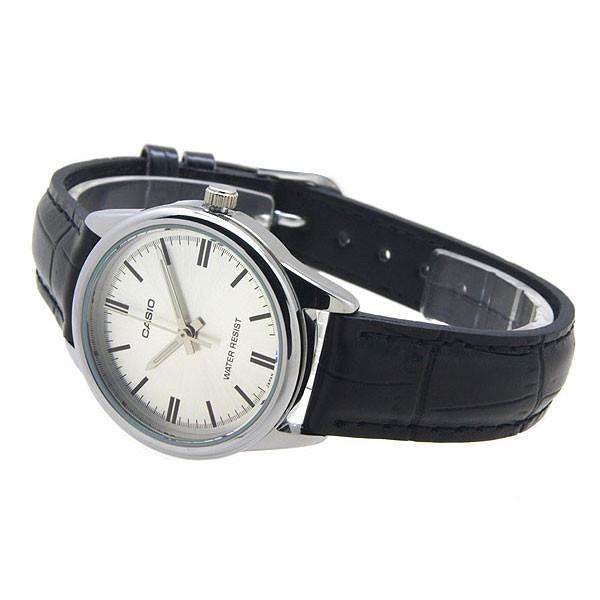 Casio LTP-V005L-7A Black Leather Strap Watch for Women-Watch Portal Philippines