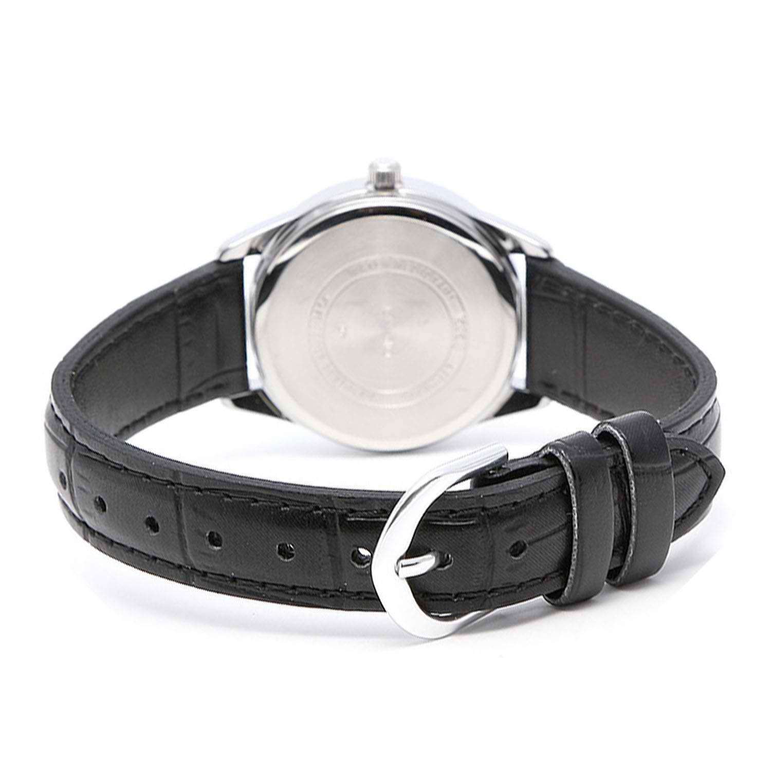 Casio LTP-V005L-7B Black Leather Strap Watch for Women-Watch Portal Philippines