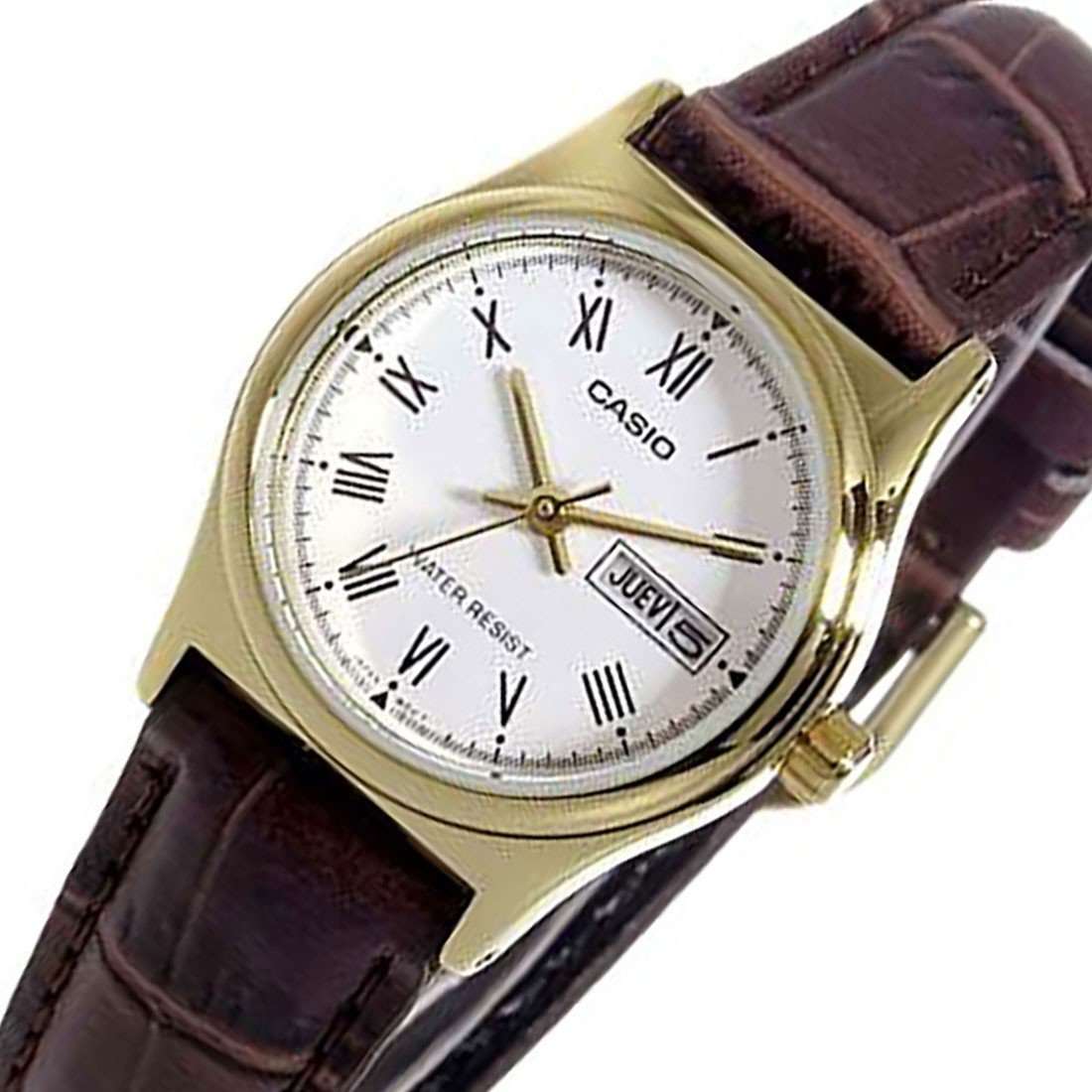 Casio LTP-V006GL-7B Brown Leather Strap Watch for Women-Watch Portal Philippines