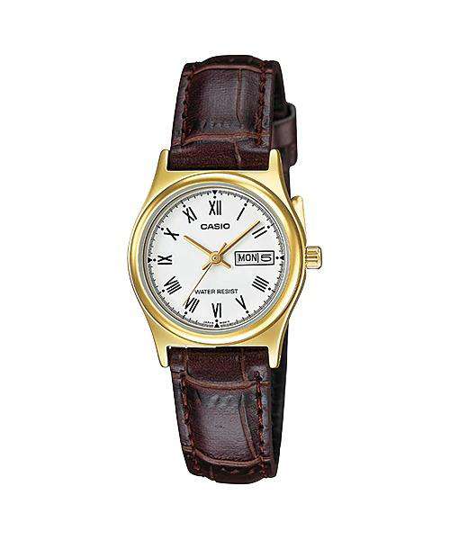 Casio LTP-V006GL-7B Brown Leather Strap Watch for Women-Watch Portal Philippines