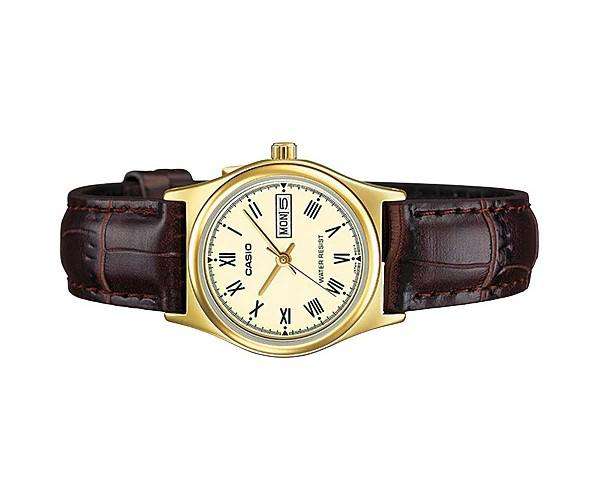 Casio LTP-V006GL-9B Brown Leather Strap Watch for Women-Watch Portal Philippines