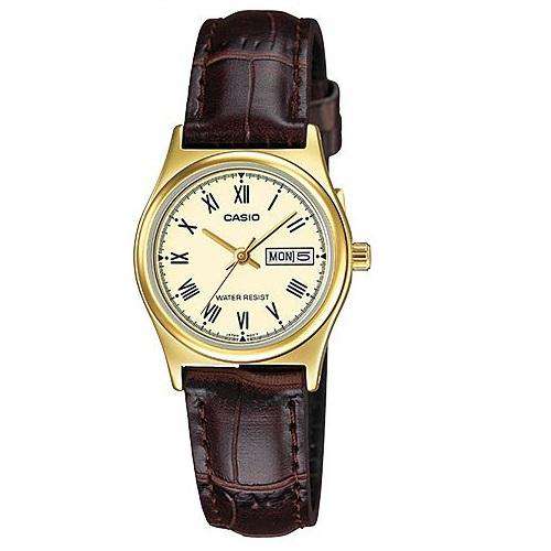 Casio LTP-V006GL-9B Brown Leather Strap Watch for Women-Watch Portal Philippines